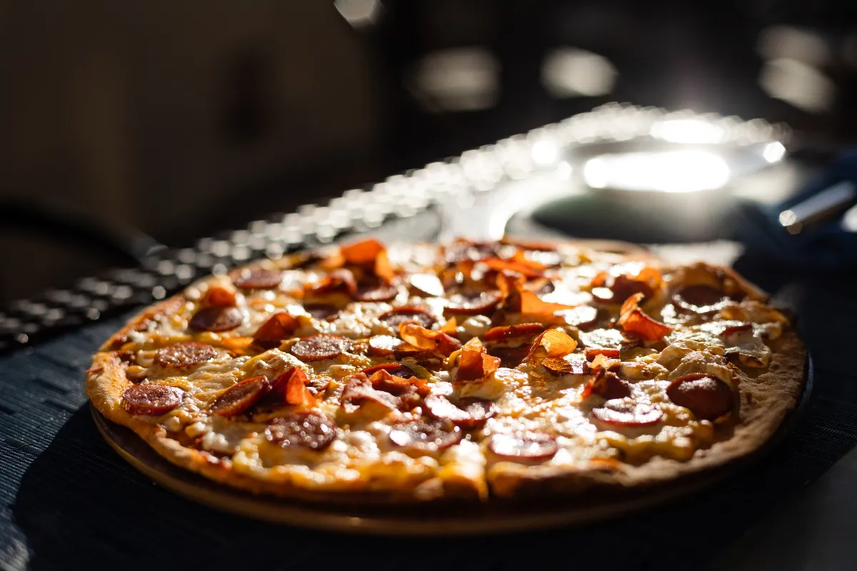 Pizza from the menu at Aquazul restaurant, Garza Blanca Puerto Vallarta