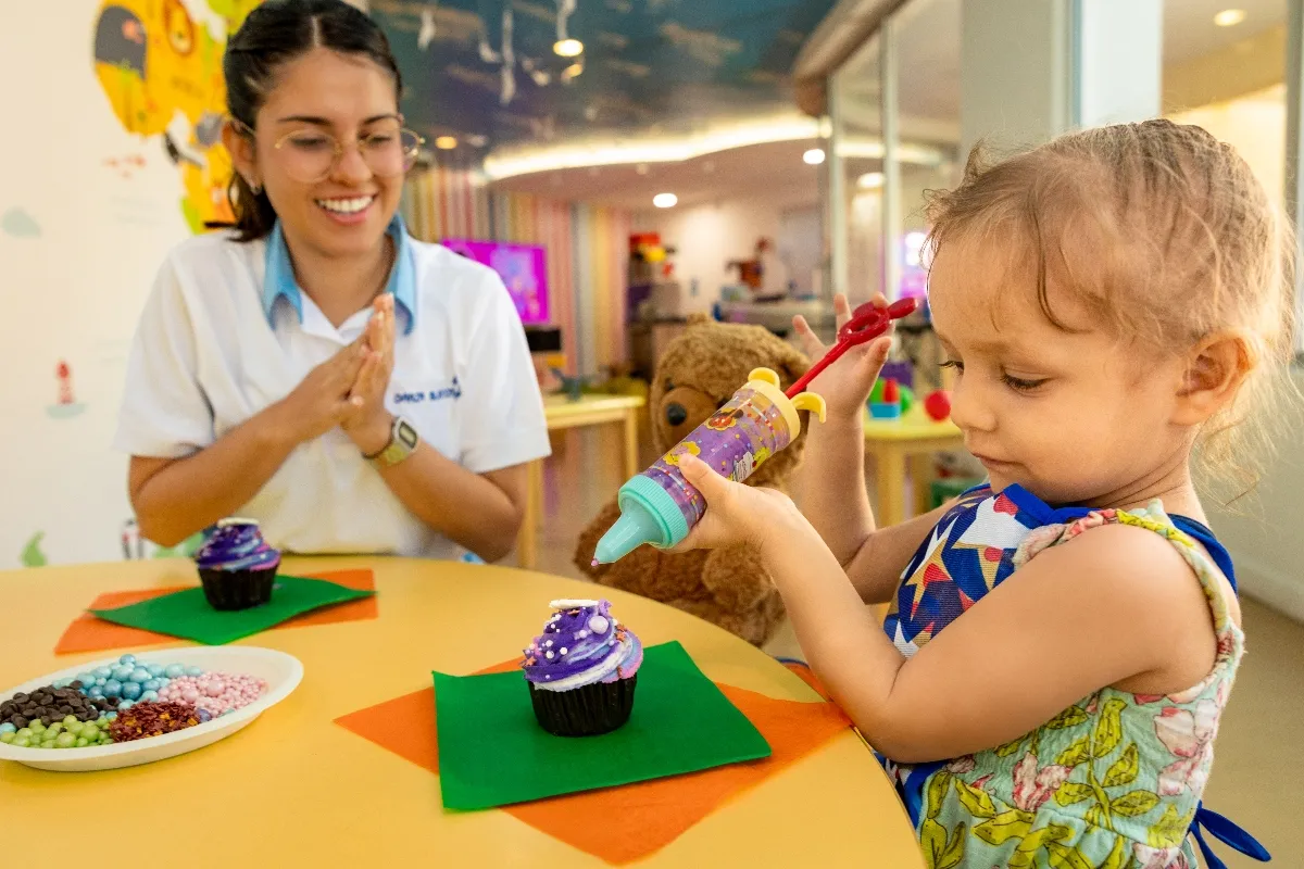 Little kid enjoying activities at Garza Blanca Vallarta Kids Club