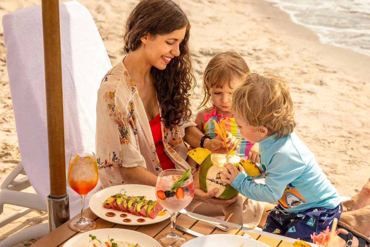 Private family beach picnic at Garza Blanca Puerto Vallarta
