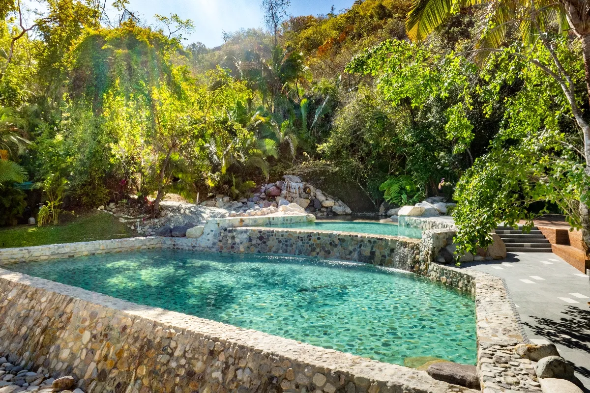 Natural pools at TierraLuna Gardens, Garza Blanca Puerto Vallarta